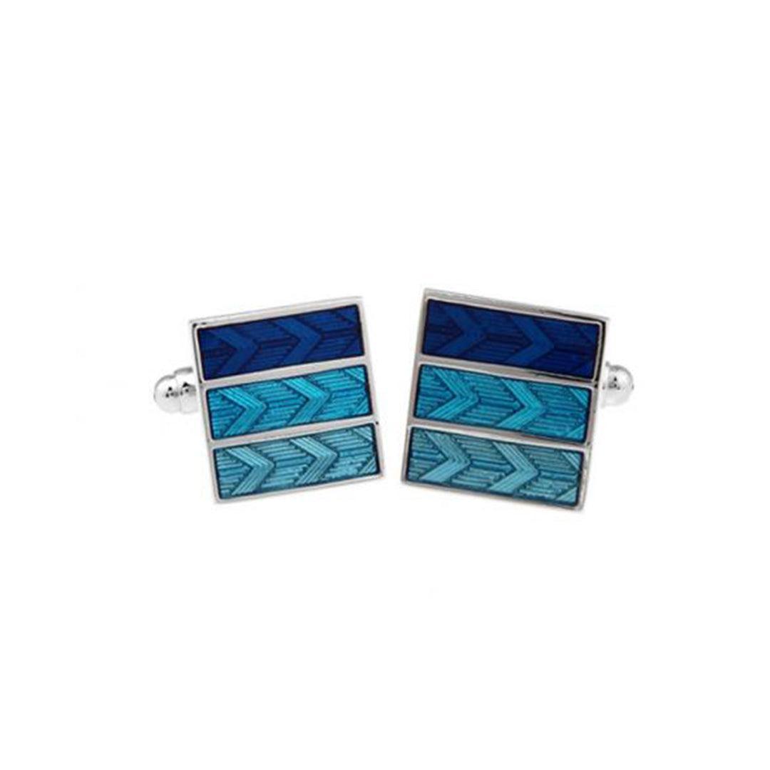 3 Tone Blue Cufflinks-Cody Jay