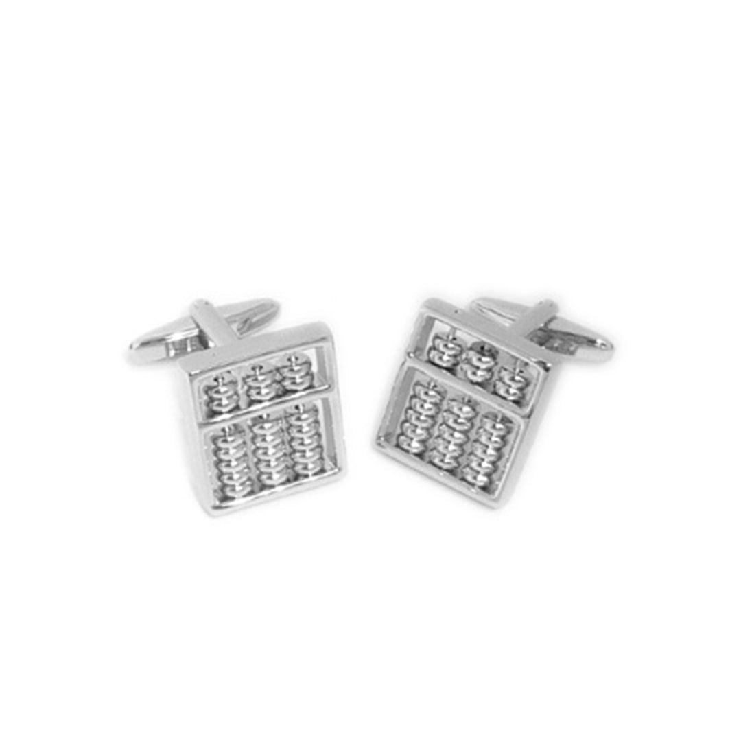 Abacus cufflinks with movable beads - unique novelty gift for accountants and math lovers
