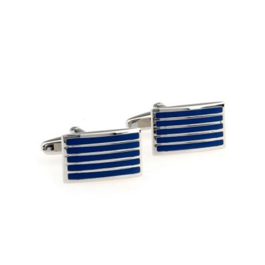Blue Thin Stripe Cufflinks-Cody Jay