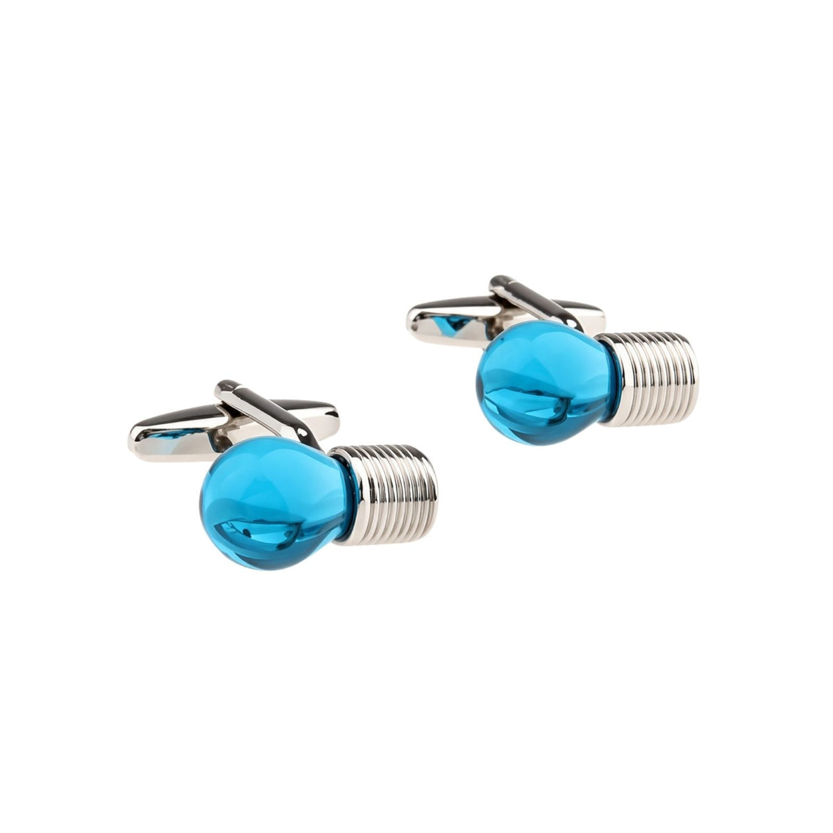 Blue Lightbulb Cufflinks