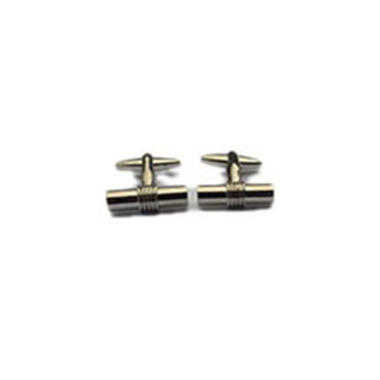 Cylinder with Braid Accent Cufflinks-Cody Jay