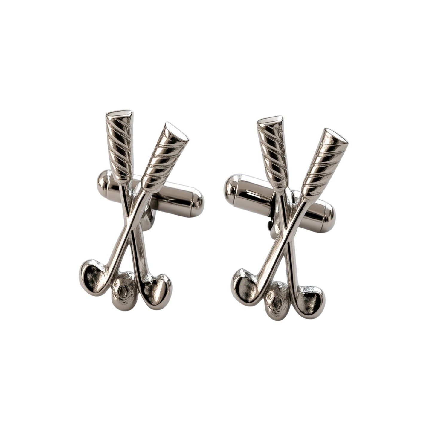 Dainty Cross Golf Clubs & ball Cufflinks