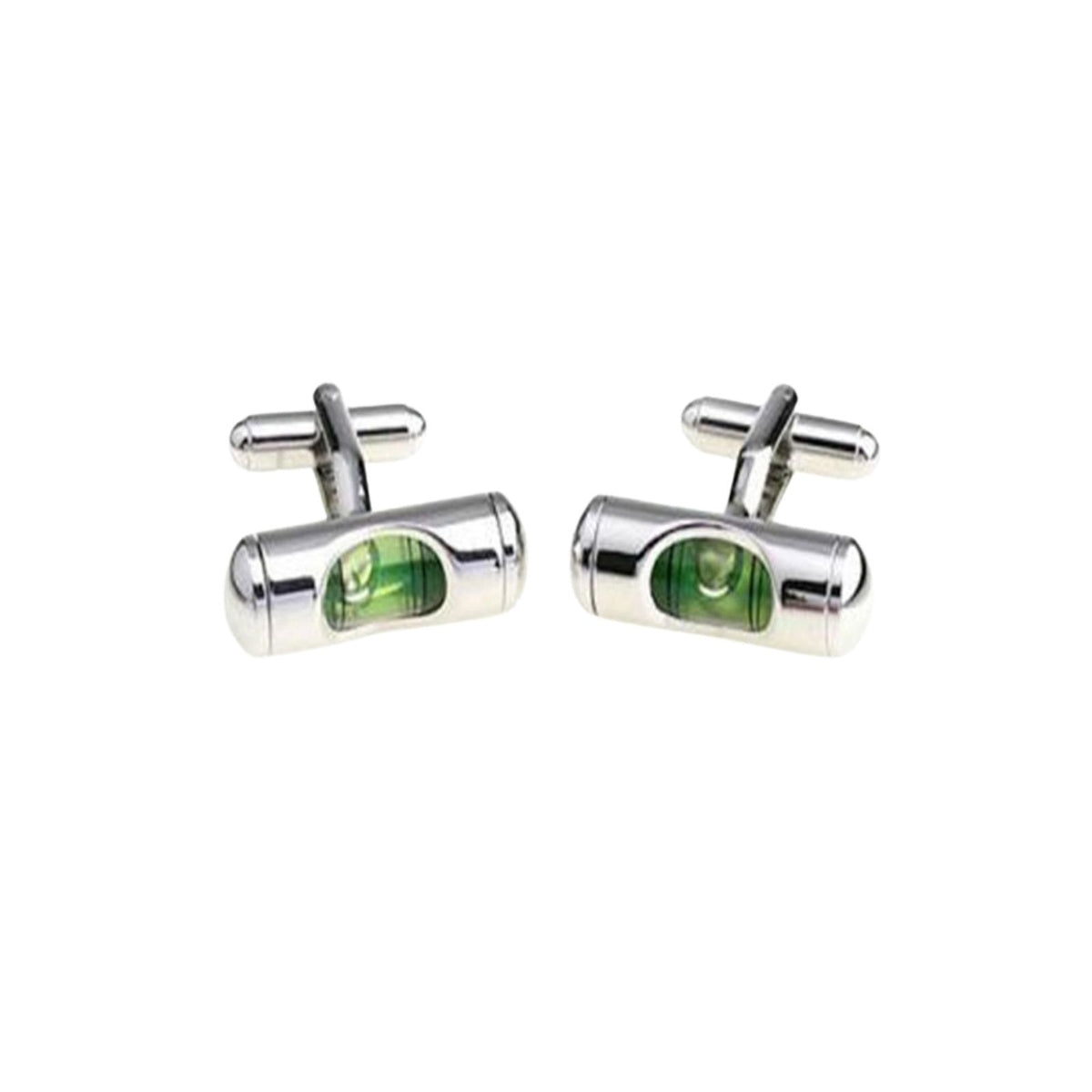 Green Spirit Level Cufflinks