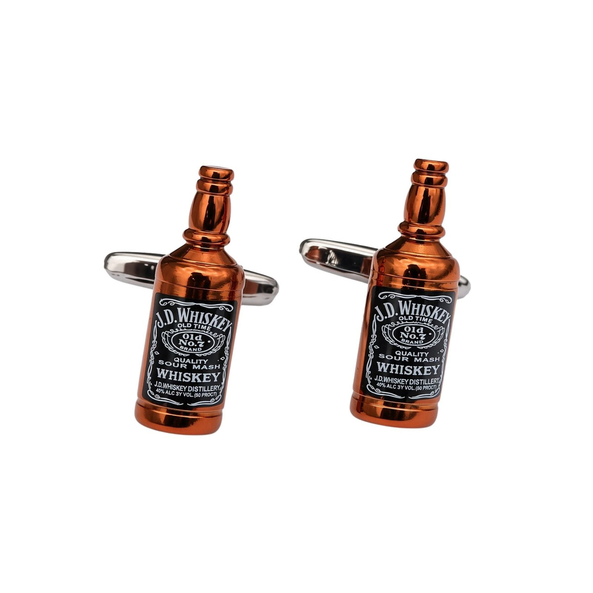 JD Whiskey Bottles Cufflinks