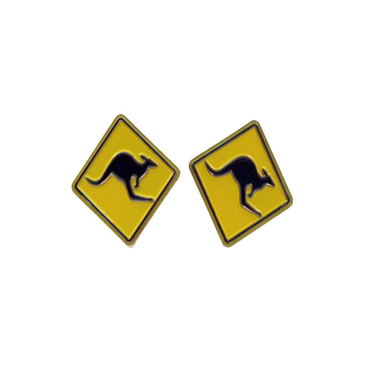 Kangaroo Road Sign Cufflinks-Cody Jay