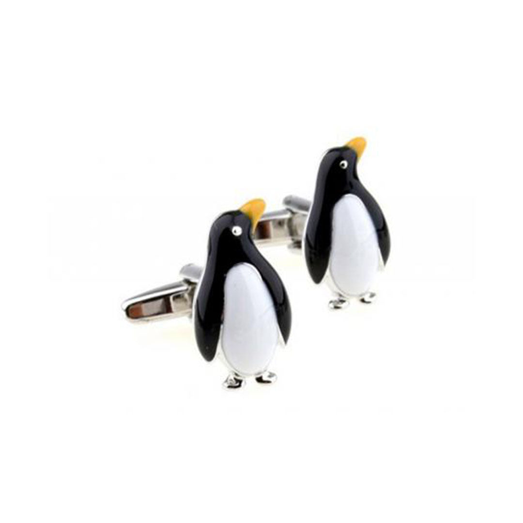 Penguin cufflinks black and white enamel novelty design – Cody Jay