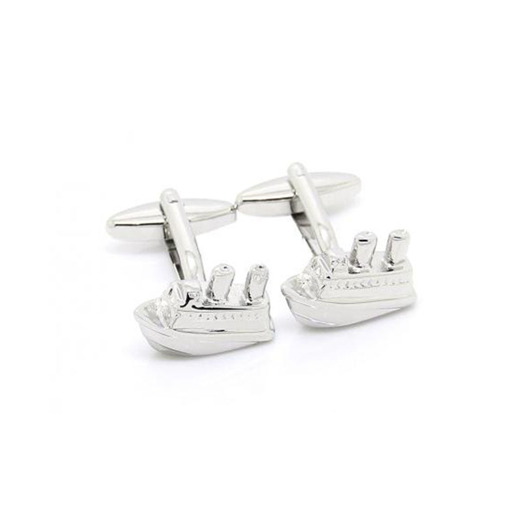 Silver Ships Cufflinks-Cody Jay