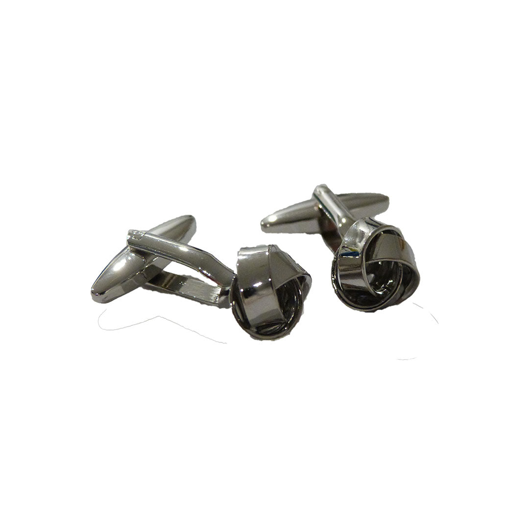 Small Silver Knot Cufflinks-Cody Jay