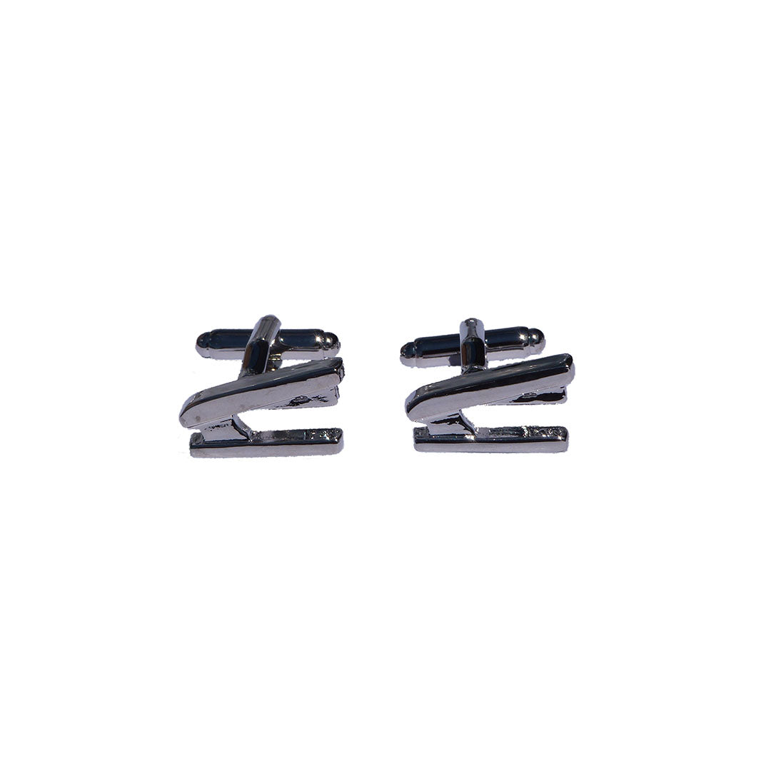 Stapler shaped silver novelty cufflinks for professional wear