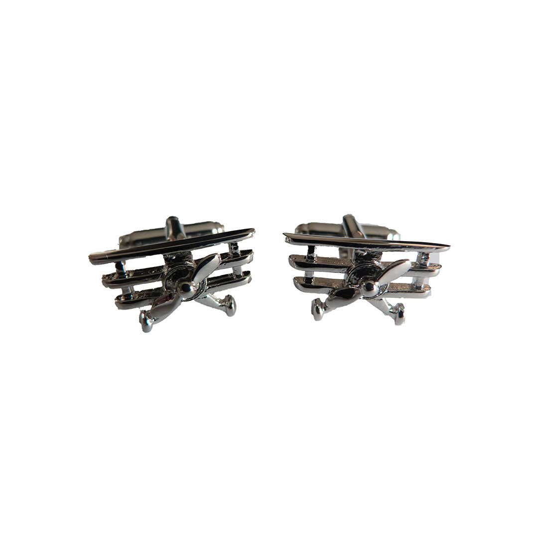 Silver Triplane Cufflinks-Cody Jay