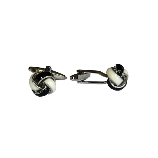 Black & White Knot Cufflinks-Cody Jay