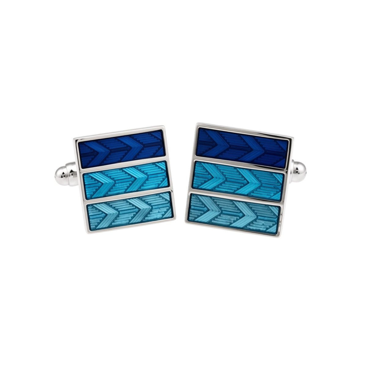 3 Tone Blue Cufflinks