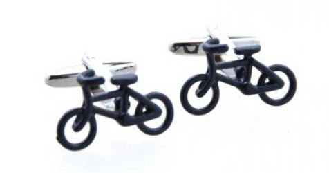 Coloured Bike Cufflinks - Blue