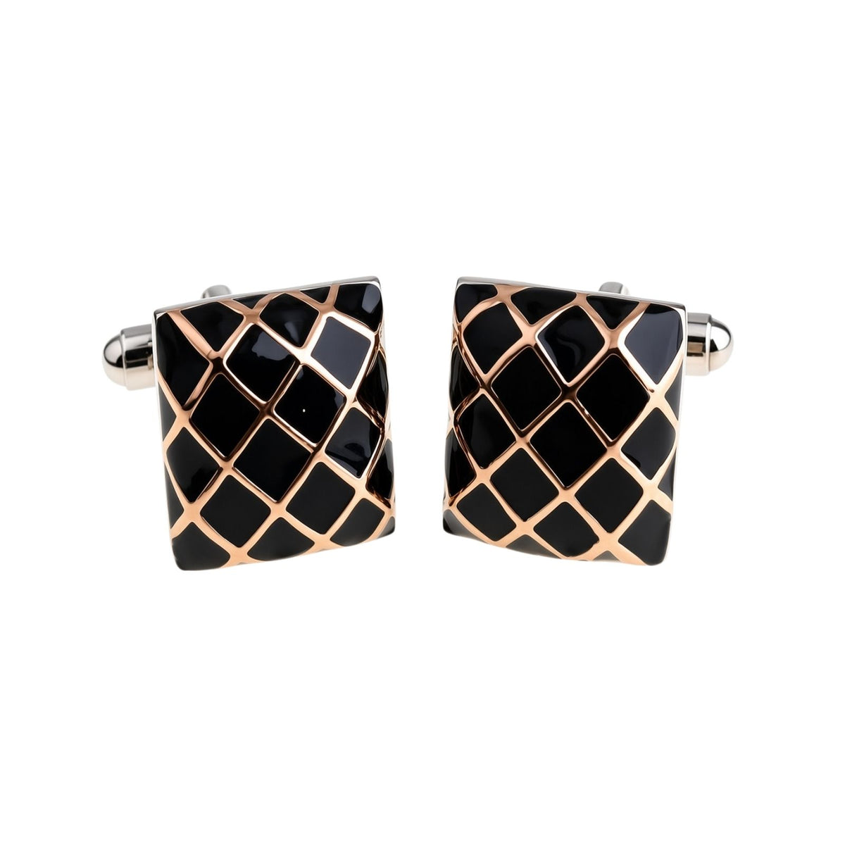 Black & Gold Diamond Cufflinks