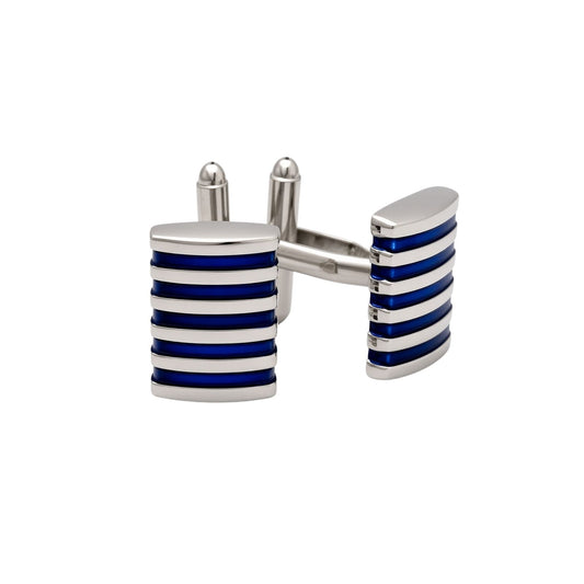 Blue Stripe Cufflinks