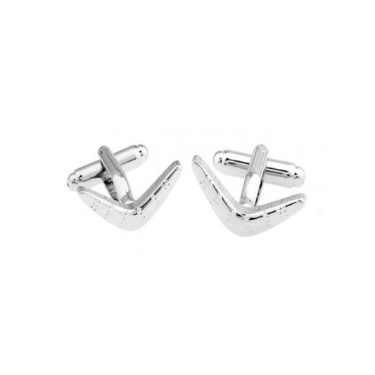Silver Boomerang Cufflinks-Cody Jay