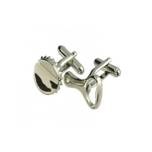 Silver bottle top and opener cufflinks