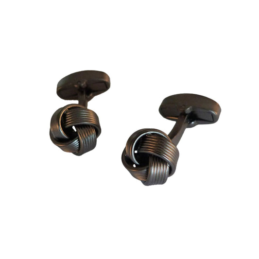 Bronze Ribbed Knot Cufflinks