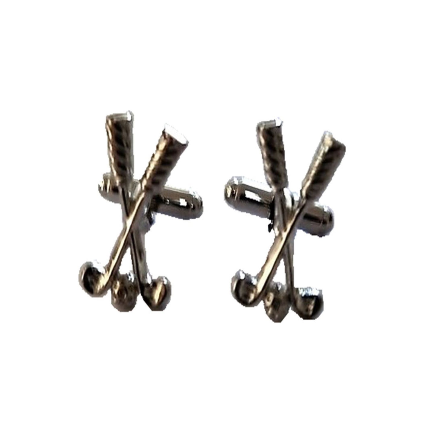 Dainty Cross Golf Clubs & ball Cufflinks