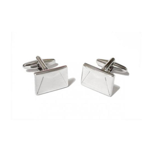 Envelope cufflinks with vintage letter design - unique silver gift for writers and authors