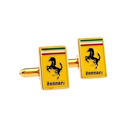 Ferrari Cufflinks Yellow - Premium Gift for Men NZ