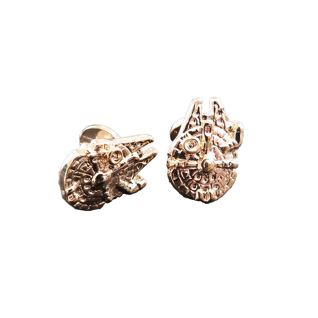 Gold Millennium Falcon Cufflinks-Cody Jay