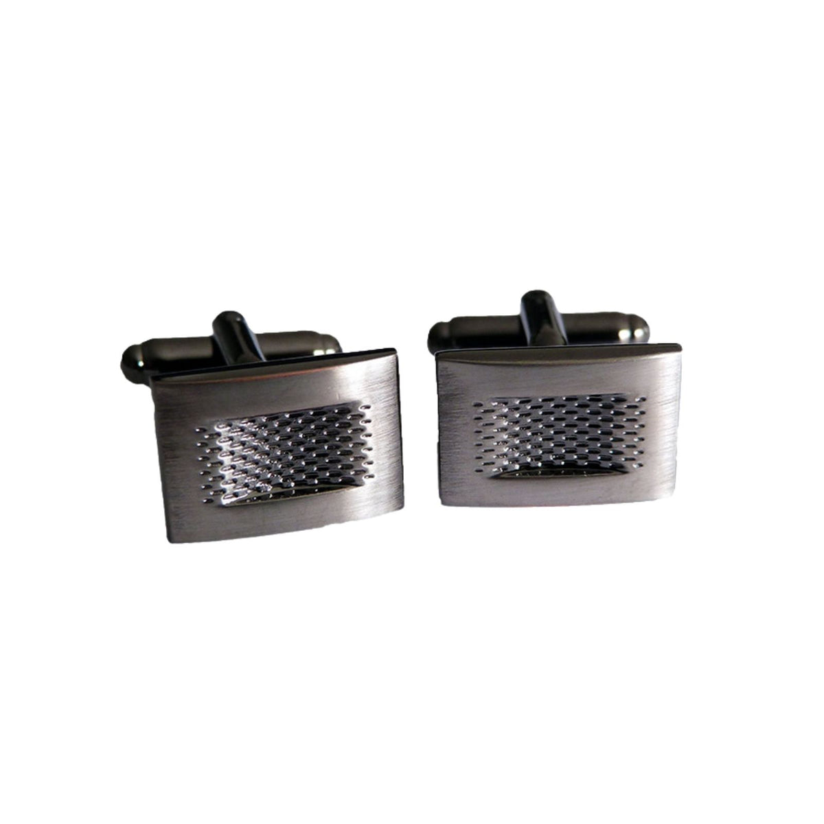 Gunmetal Mesh Cufflinks - Textured Gift for Men NZ