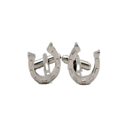 Horseshoe Cufflinks in polished silver with horseshoe shape