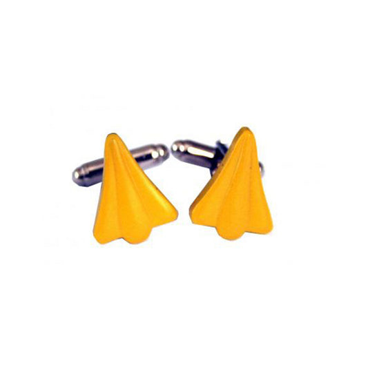 Lemon Jet plane cufflinks inspired by the iconic Jet plane lolly