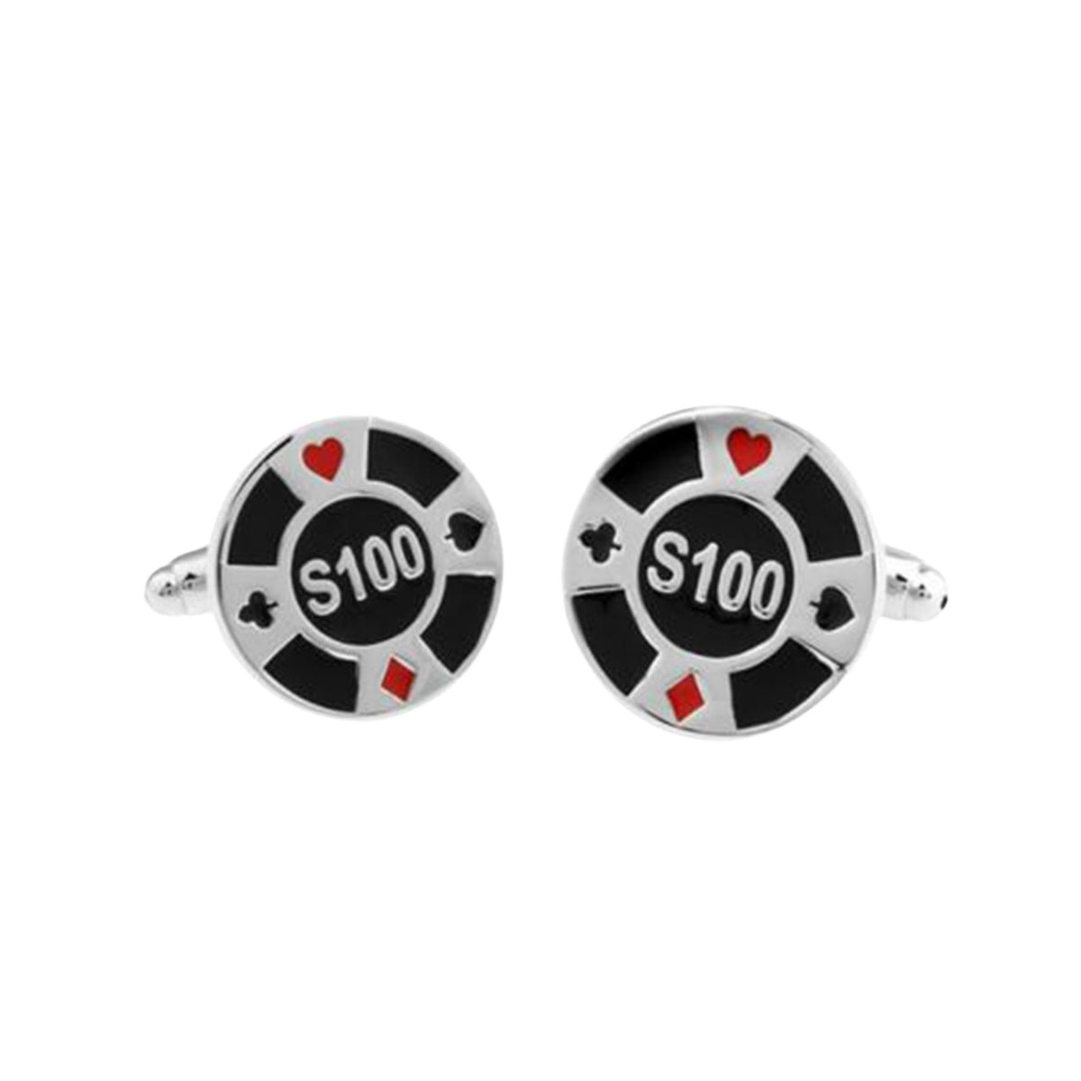 Poker Chip Cufflinks - Casino Gift for Men NZ