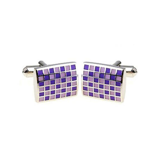Purple Mini Squares Cufflinks