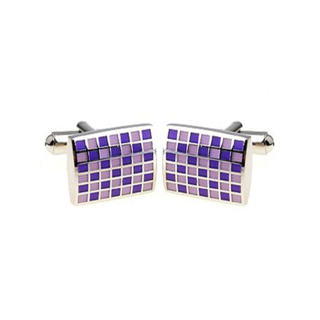 Purple Mini Squares Cufflinks