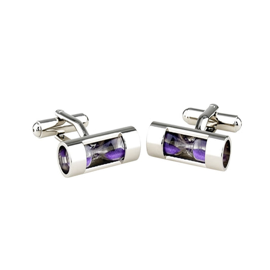 Purple Hour Glass Cufflinks