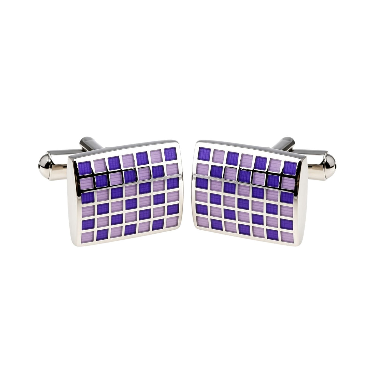 Purple Mini Squares Cufflinks