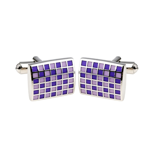 Purple Mini Squares Cufflinks