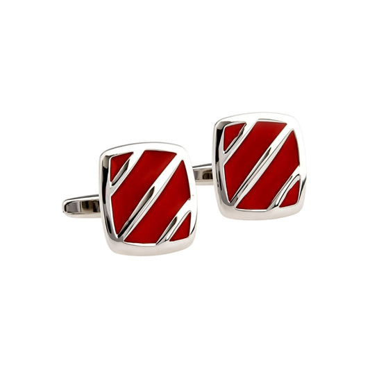 Red Square Cufflinks - Bold Gift for Men NZ