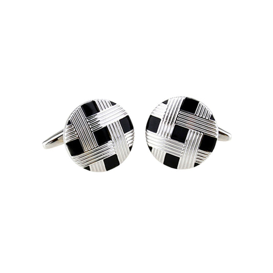 Round Cross Cufflinks