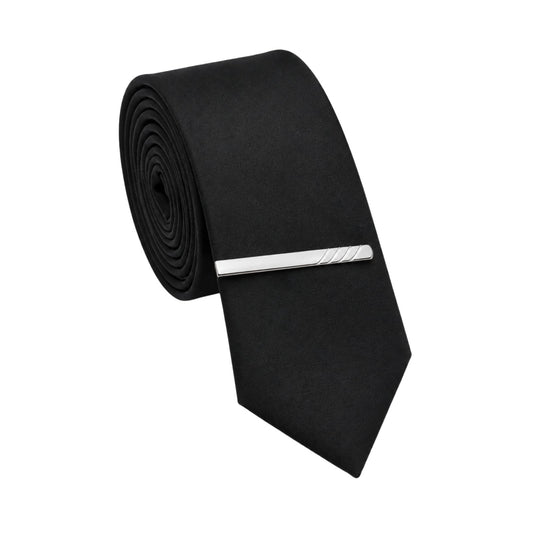 Silver Brushed Tie Clip