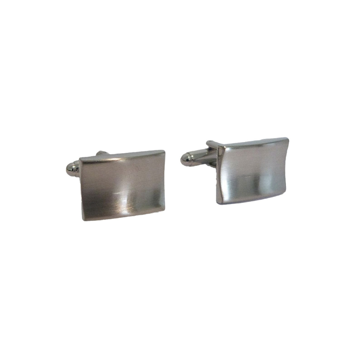 Silver Concave Cufflinks - Classic Gift for Men NZ