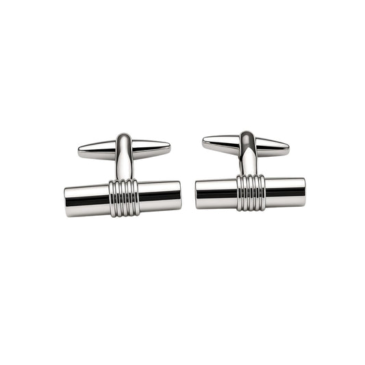 Cylinder with Braid Accent Cufflinks