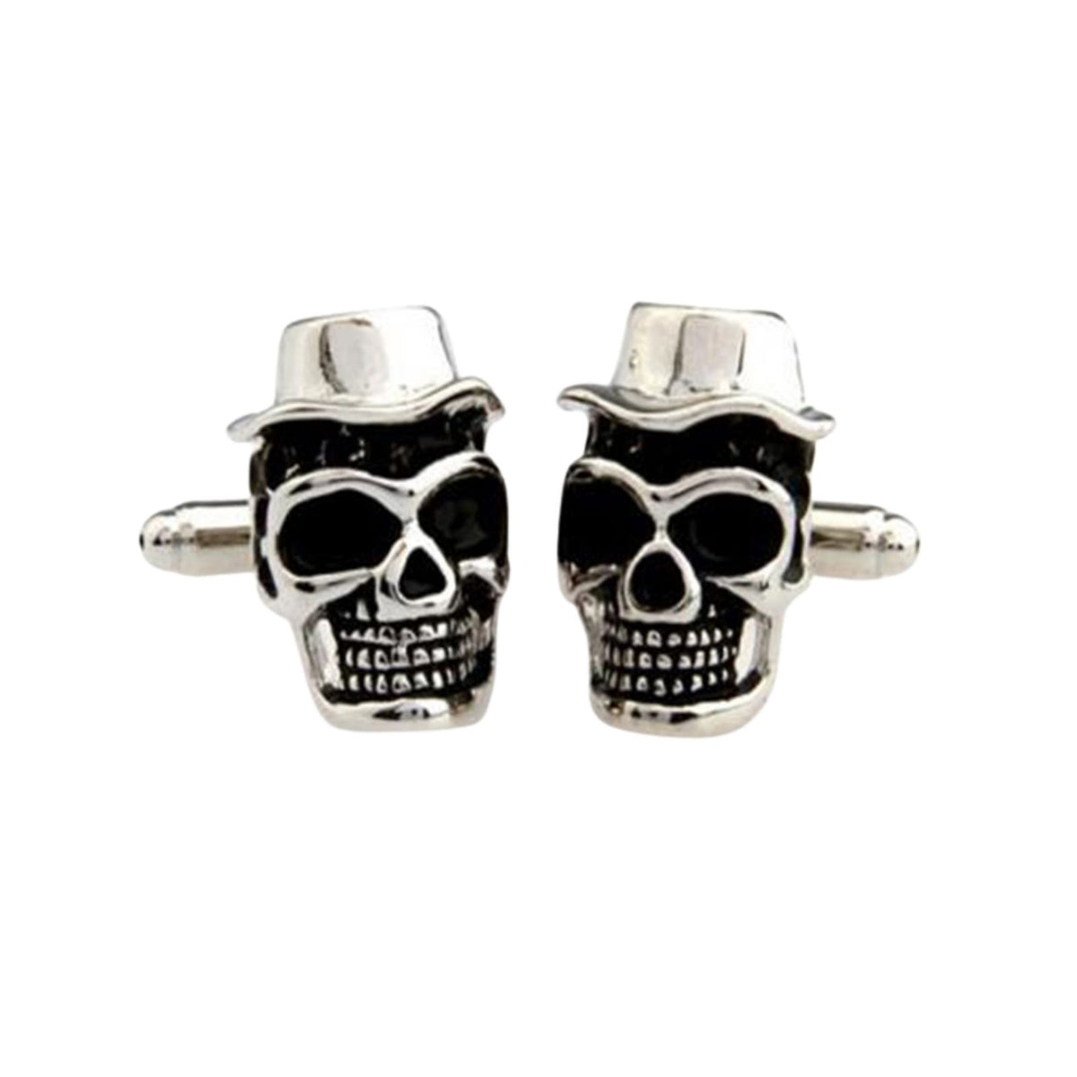 Skull Hat Cufflinks - Edgy Gothic Gift for Men NZ