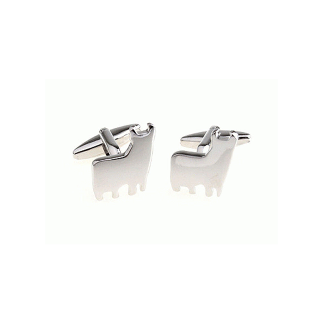 Stag head cufflinks with detailed antler design - unique gift for hunters and outdoor enthusiasts