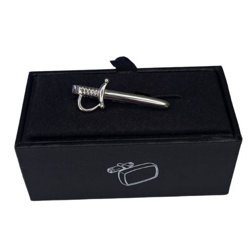 Sword Tie Bar on black gift box-Cody Jay