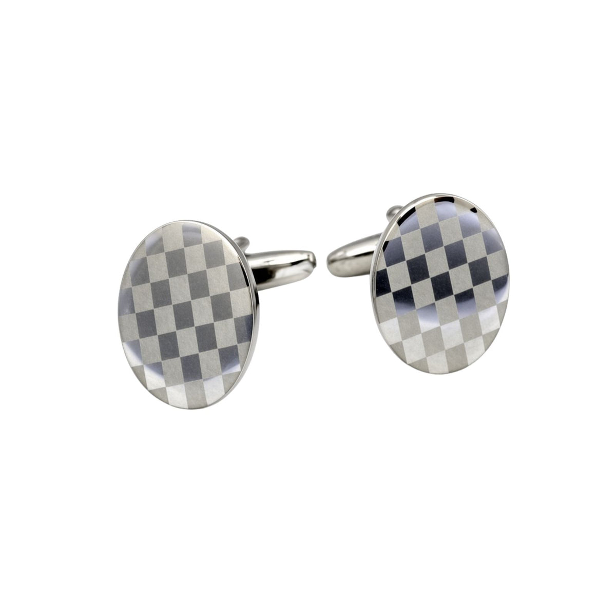 Two Tone Circle Cufflinks